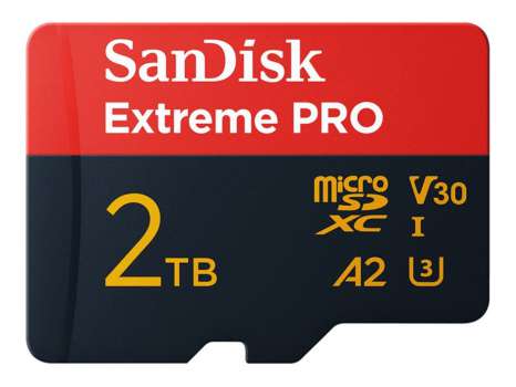 Paměťová karta microSDXC SanDisk Extreme Pro - 2 TB, SD adaptér, A2, Video Class V30, UHS-I U3