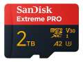 Paměťová karta microSDXC SanDisk Extreme Pro - 2 TB, SD adaptér, A2, Video Class V30, UHS-I U3