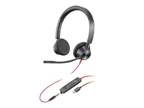 Náhlavní souprava Poly BW 3325 - kabelová, USB-C, 3,5 mm jack, černá