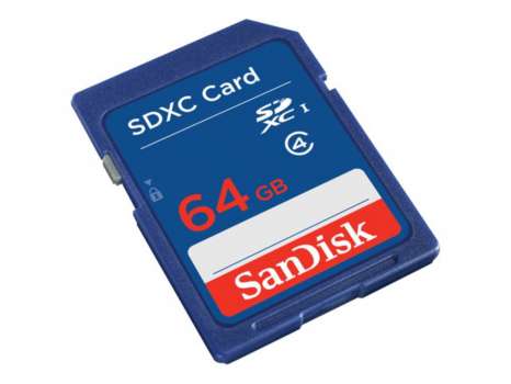 Paměťová karta SDXC SanDisk - 64 GB, Class 4, modrá