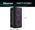 Party reproduktor Hisense PARTY STORM 1 - výkon 300 W (2x 50W + 2x 100W subwoofer), černý