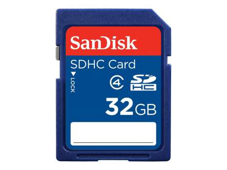 Paměťová karta SDHC SanDisk Standard - 32 GB, Class 4, modrá