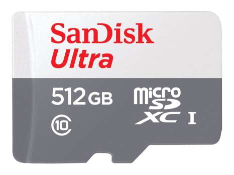 Paměťová karta microSDXC SanDisk Ultra - 512 GB, Class 10, UHS-I, šedá