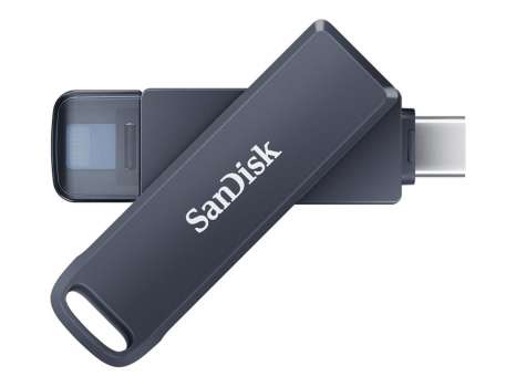 USB flash drive SanDisk Phone Drive - 64 GB, USB-C / Lightning, metalicky modrý