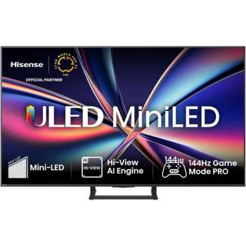 Mini LED televize Hisense 55E8Q - úhlopříčka 139 cm, Quantum Dot, Dolby Vision IQ/Atmos, černá