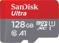 Paměťová karta microSDXC SanDisk Ultra - 128 GB, SD adaptér, A1, UHS-I U1 / Class10, červeno-šedá