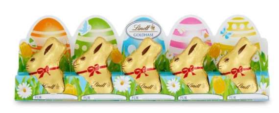 Lindt mini zajíček, mléčný, 5x10 g