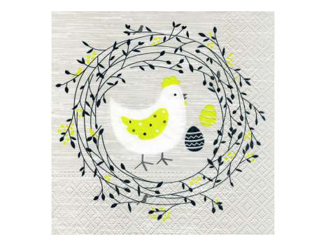 Velikonoční ubrousky, slepice, 20 ks