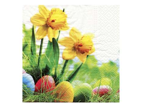 Velikonoční ubrousky, narcis, 20 ks