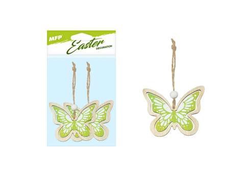 Závěsná dekorace, motýl, 2 ks