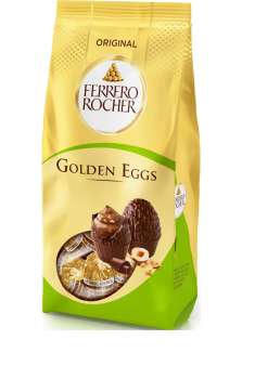 Rocher mléčné čokoládové vajíčka, zlaté, 90 g