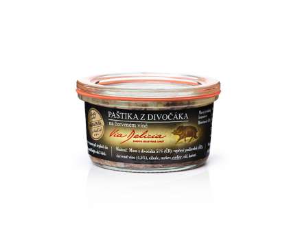 Paštika z divočáka na červeném víně, 130 g