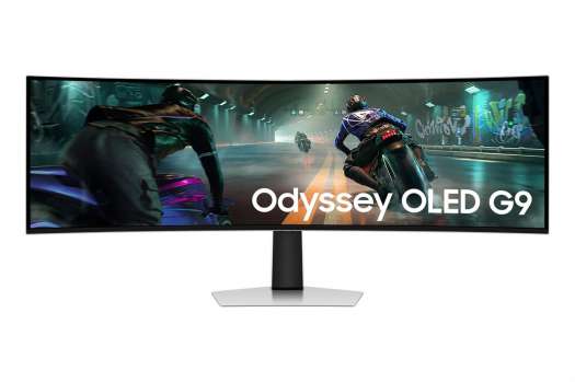 Počítačový herní monitor Samsung Odyssey OLED G9 - 49", OLED, DQHD, 5120x1440, stříbrný, zakřivený