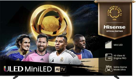 Mini LED televize Hisense 100U7Q - úhlopříčka 253 cm, Quantum Dot, Dolby Vision IQ/Atmos, černá