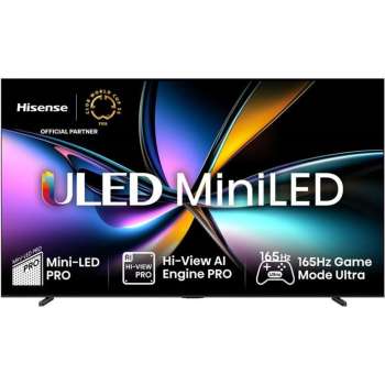 Mini LED televize Hisense 100U7Q PRO - úhlopříčka 253 cm, Quantum Dot, Dolby Vision IQ/Atmos, černá