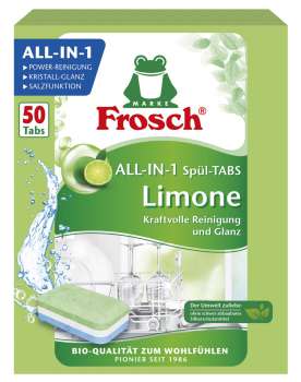 Tablety do myčky Frosch - all in 1, limetka, 50 ks