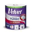 Kuchyňské utěrky Velvet Turbo - 3vrstvé, 340 útržků, 1 role