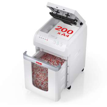 Automatická skartovačka HSM shredstar Autofeed X200 - P5, řez částice 2 x 15 mm