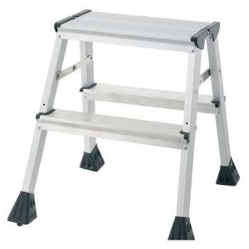 Skládací schůdky Q-Connect - 2 stupně, hliníkové, nosnost 150 kg