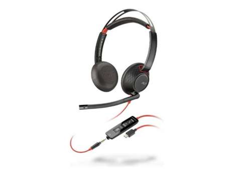 Náhlavní souprava Poly BW 5220 - kabelová, USB-C, 3,5 mm jack, certifikována pro Teams, černá