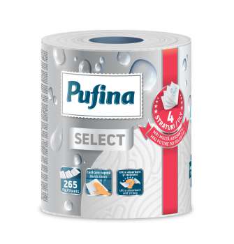 Kuchyňské utěrky Pufina  Select - 4vrstvá, 1 role