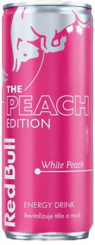 Energetický nápoj Red Bull - Peach, bílá broskev, 0,25 l