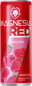 Minerální voda Magnesia Red - malina, plech, 24x 0,33 l