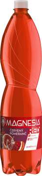 Minerální voda Magnesia Red - červený pomeranč, jemně perlivá, 6x 1,5 l