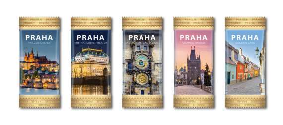 Čokolády Carla - Praha, různé motivy, 40x 20 g, 800 g