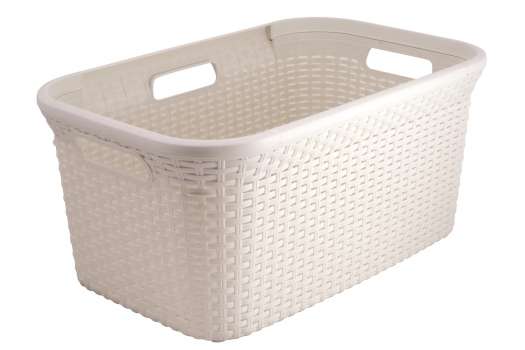 Koš na prádlo Curver Rattan - 45 l, krémový