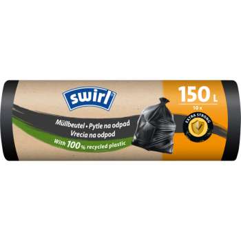 Pytle na odpad Swirl - 150 l, 32 mic, 10 ks, černé