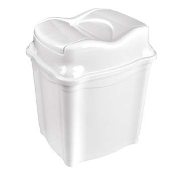 Odpadkový koš Orion Whirpool - výklopný, 16 l, bílý