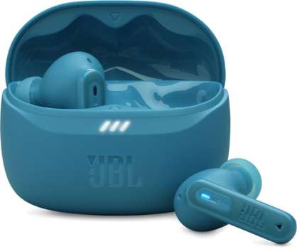 Bezdrátová sluchátka JBL Tune Beam 2 – ANC, TWS, odolnost IP54, výdrž 48 h, tyrkysová