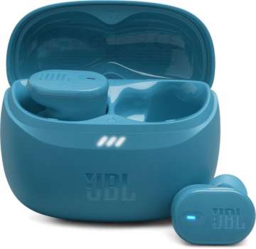 Bezdrátová sluchátka JBL Tune Buds 2 – ANC, TWS, odolnost IP54, výdrž 48 h, tyrkysová