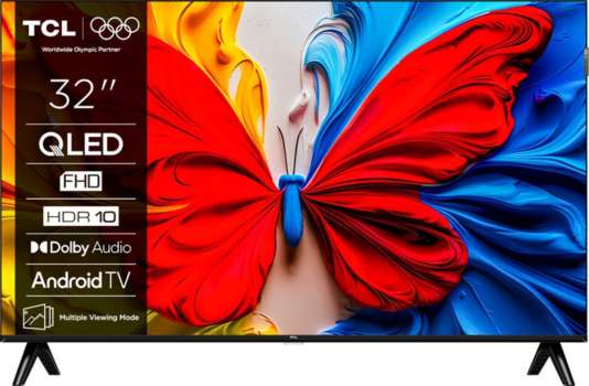 QLED Smart televize TCL 32S5K – úhlopříčka 81 cm, rozlišení Full HD, Dolby Audio, černá