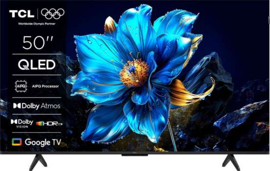 QLED Smart televize TCL 50P7K – úhlopříčka 127 cm, rozlišení 4K Ultra HD, Dolby Vision, černá