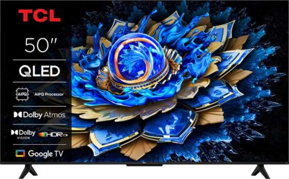 QLED Smart televize TCL 50T69C – úhlopříčka 127 cm, rozlišení 4K, Dolby Vision, Dolby Atmos, černá