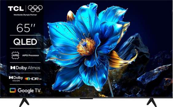 QLED Smart televize TCL 65P7K – úhlopříčka 165 cm, rozlišení 4K, Dolby Vision, Dolby Atmos, černá