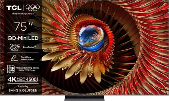 QD-MiniLED Smart televize TCL 75C8K – úhlopříčka 189 cm, rozlišení 4K UHD, Dolby Vision, černá