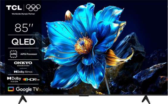 QLED Smart televize TCL 85P7K – úhlopříčka 215 cm, rozlišení 4K UHD, Dolby Vision, černá