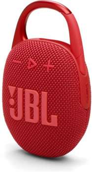 Bezdrátový reproduktor JBL Clip 5 – výkon 7 W, odolnost IP67, červený