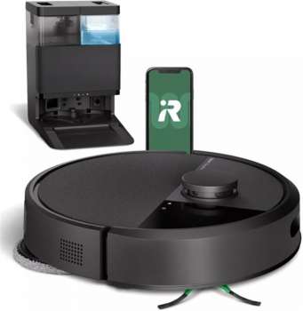 Robotický vysavač iRobot Roomba Plus 405 Combo – s mopem, s čistící stanicí, černý
