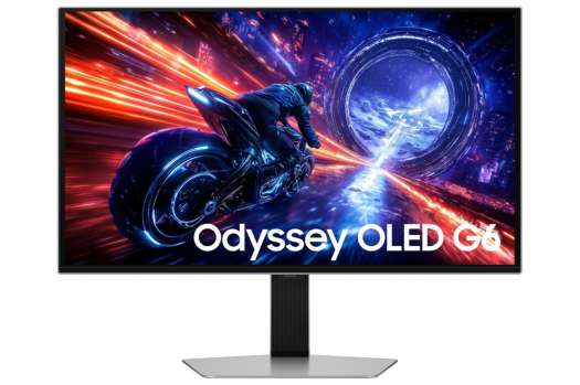 Počítačový herní monitor Samsung Odyssey OLED G6 G60SF – 27", QHD 2560 x 1440, 500 Hz, stříbrný