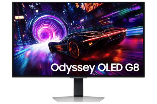 Počítačový herní monitor Samsung Odyssey OLED G8 – 32", 4K 3840x2160, 240 Hz, reproduktory, stříbrný