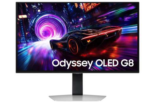 Počítačový herní monitor Samsung Odyssey OLED G8 – 27", OLED, 4K 3840 x 2160, 240 Hz, stříbrný