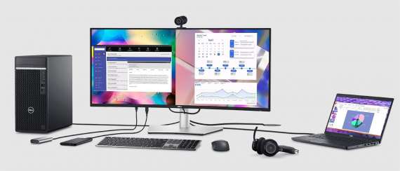 Počítačový monitor Dell U3824DW – 37,5", IPS, 3840 x 1600 60 Hz, zakřivený, reproduktory, černý