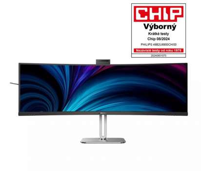 Počítačový monitor Philips 49B2U6900CH – 48,8", VA, DQHD 5120x1440, 75 Hz, zakřivený, repro, černý