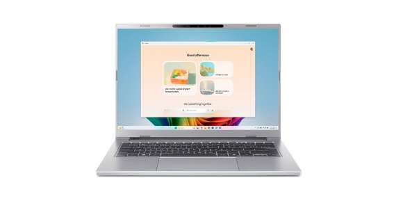 Notebook Acer Aspire 14 AI A14-61M-R0F8 – 14", 16 GB RAM, SSD 1000 GB, Ryzen AI 7, Win 11, stříbrný