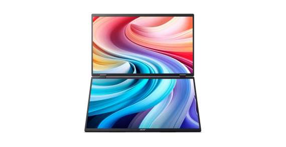 Dvouobrazovkový monitor Acer PD193QTEbmiuux – 18,5", IPS, FHD 1920 x 1080, 100 Hz, repro, černý