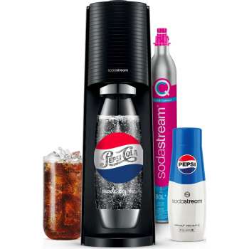 Výrobník perlivé vody SodaStream Terra Black Pepsi Megapack – černý